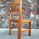 Maison Regain, duo of solid elm chairs, vintage seating furniture