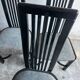 Set of 6 vintage black dining chairs