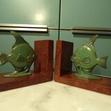 Pair of 1930s fish bookends