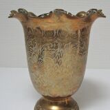 Vase pique fleurs laiton massif vintage