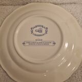4 old plates talking rebus by factory of Gien