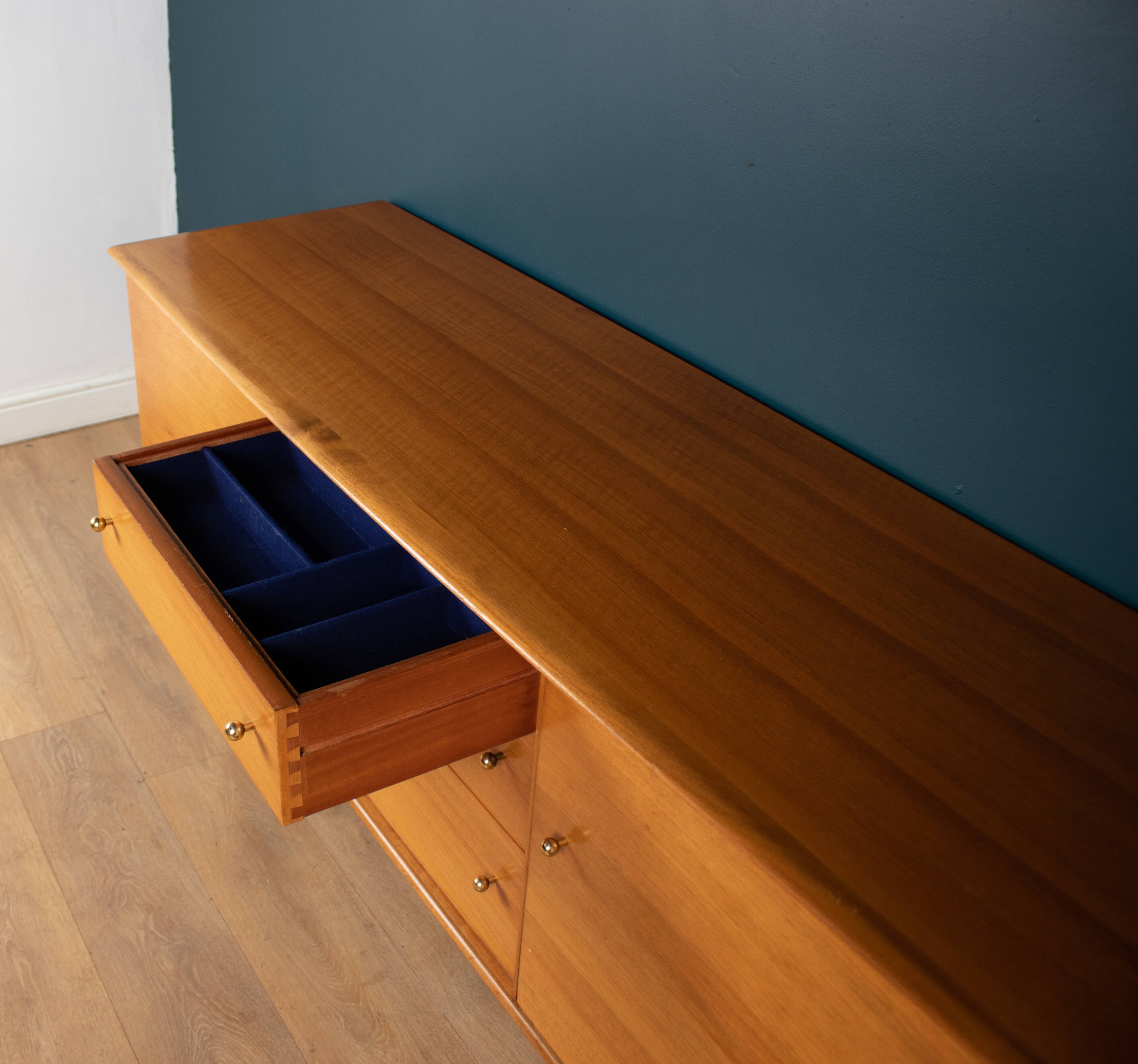 Retro teak & walnut maple mid century sideboard 1960s