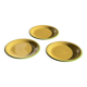 Set of 3 large flat green Italian plates D28.5