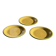 Set of 3 large flat green Italian plates D28.5