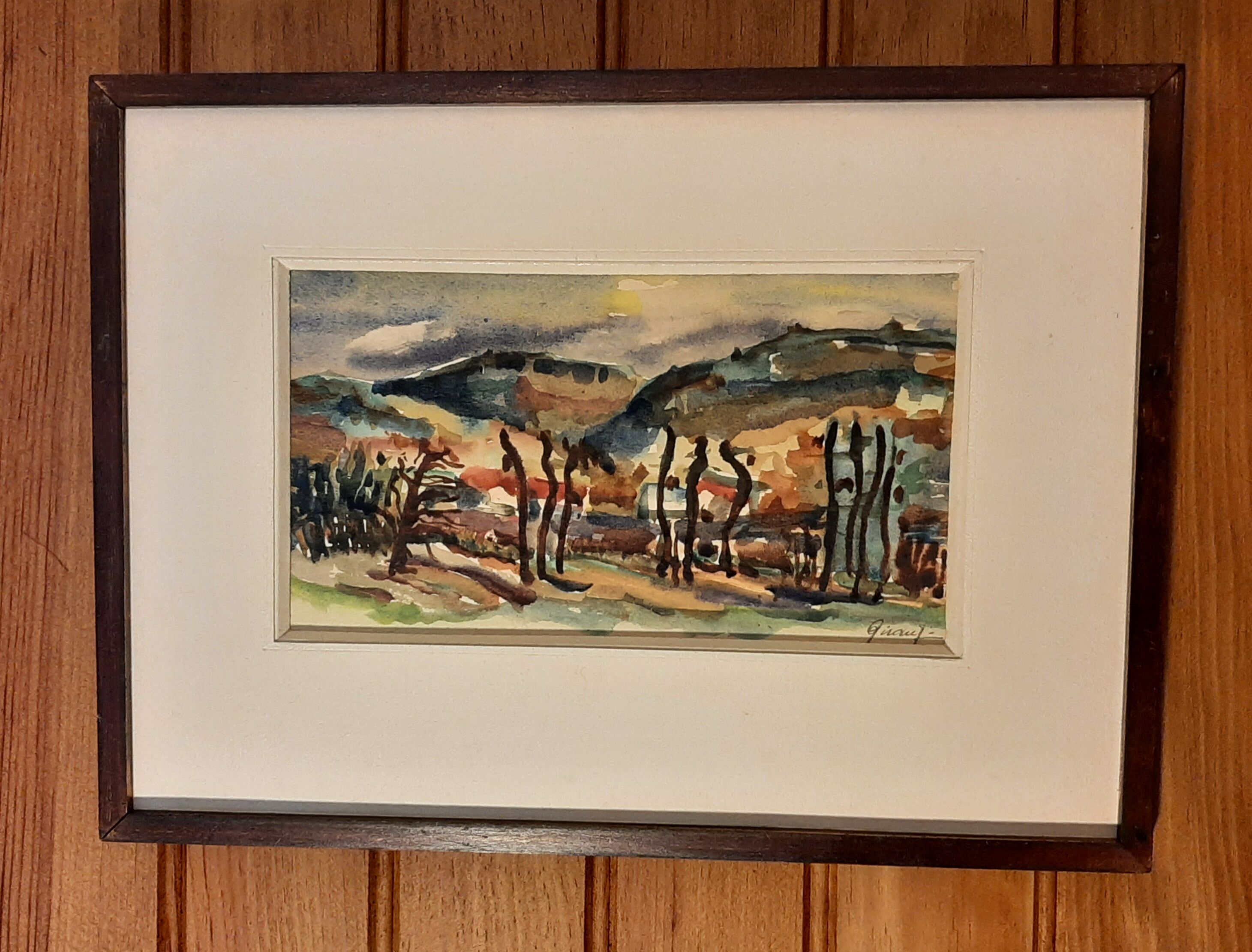 Impressionist watercolor and fauvism - signed Joël Giraud - perfect condition + 4 CDs