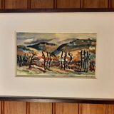 Impressionist watercolor and fauvism - signed Joël Giraud - perfect condition + 4 CDs