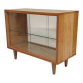 Small two-sided display cabinet wood and glass Frantisek Jirak 1960