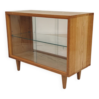 Small two-sided display cabinet wood and glass Frantisek Jirak 1960