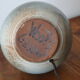 Pied de lampe boule en céramique bleue