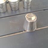 6 small silver glasses for brandy.