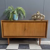 2-door wood sideboard or Record cabinet 1970s