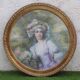 Marie-Louise medallion painting 19th century pastel signed L.Tailleferie tbe