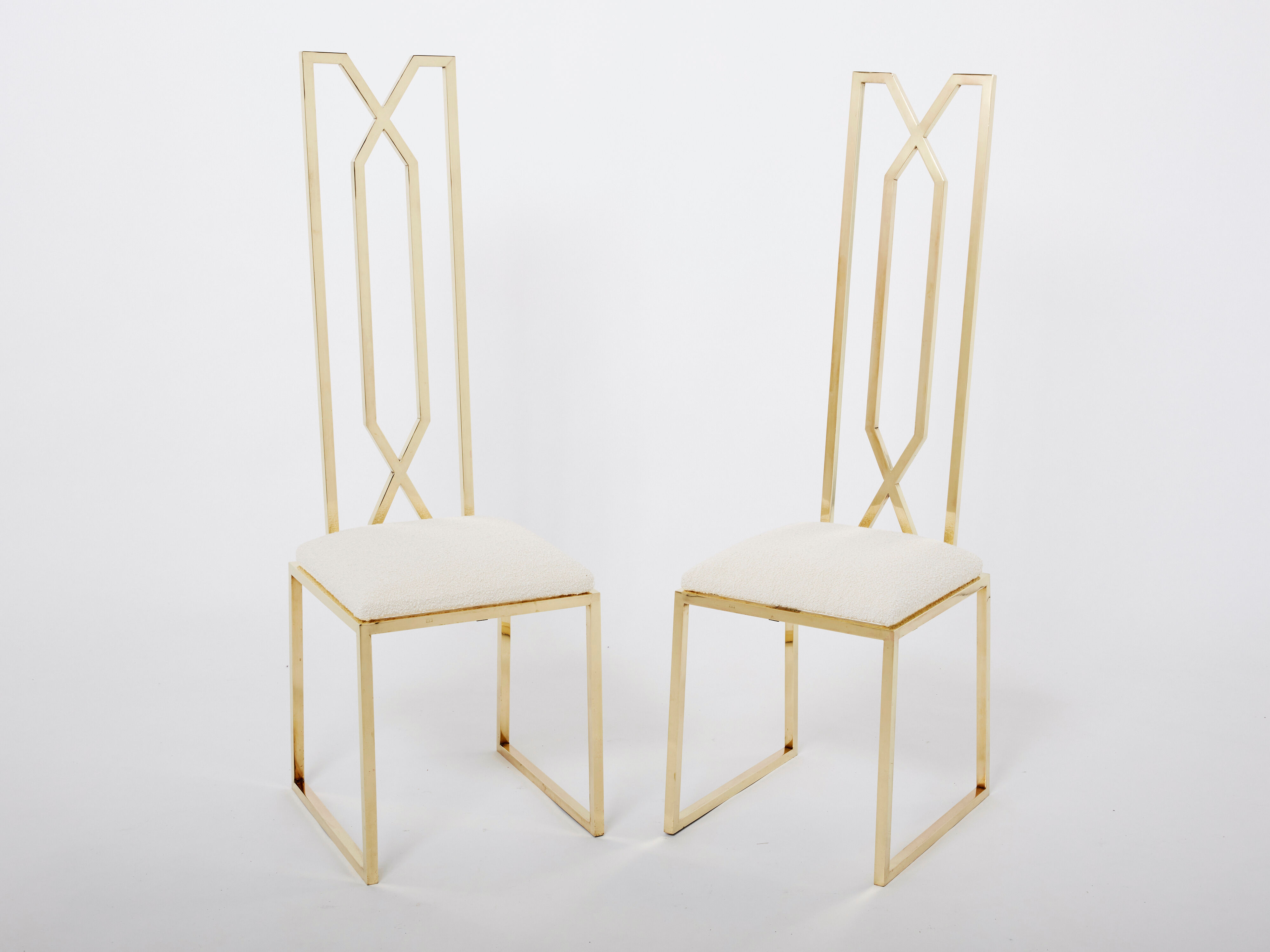 Pair of brass chairs Alain Delon for Jean Charles 1970