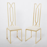 Pair of brass chairs Alain Delon for Jean Charles 1970
