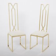 Pair of brass chairs Alain Delon for Jean Charles 1970