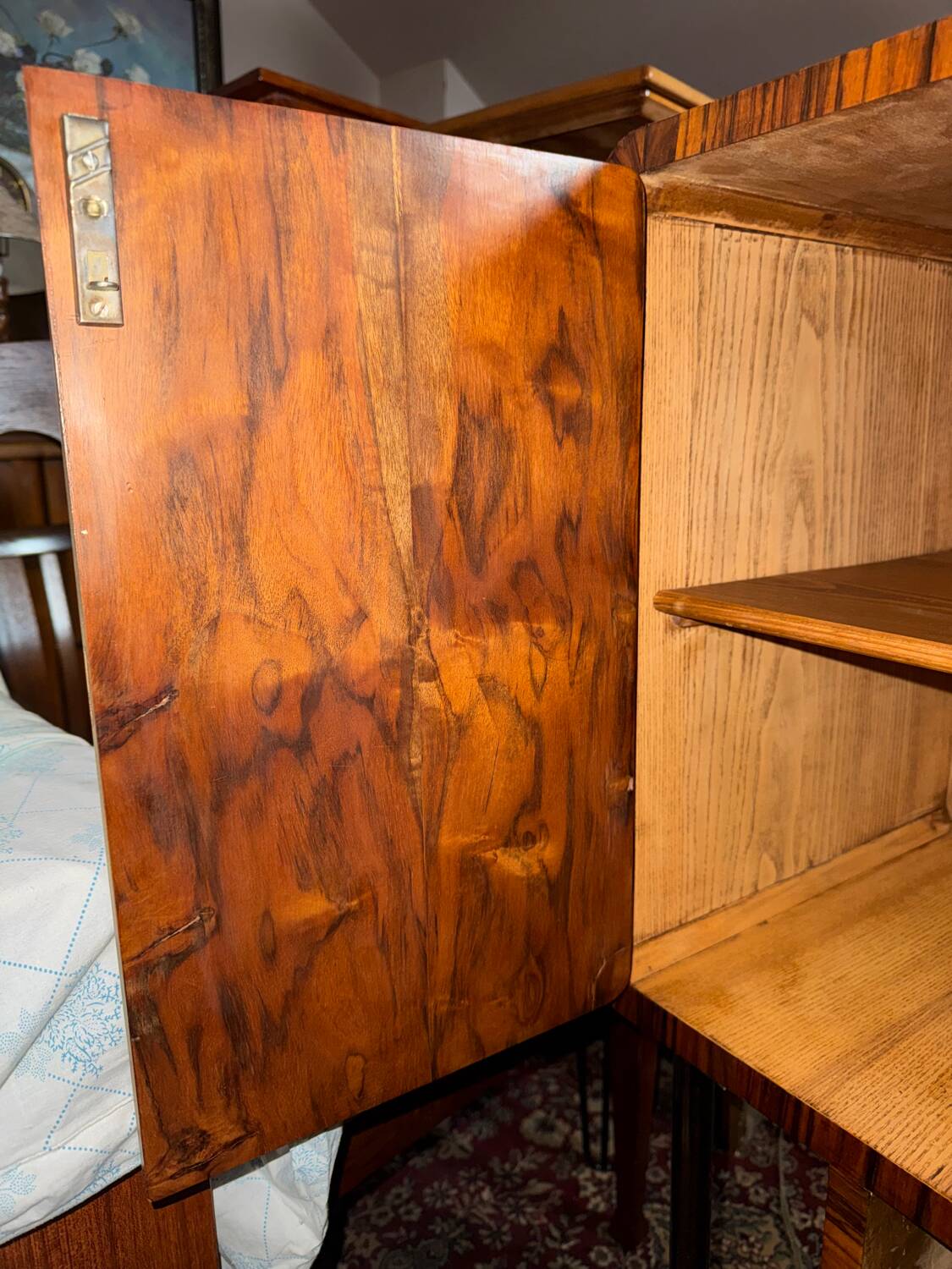 Art Deco Bar Cabinet – asymmetrical form – Poland, 1930s