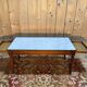 Table basse de style Louis XVI merisier de marbre de carrare