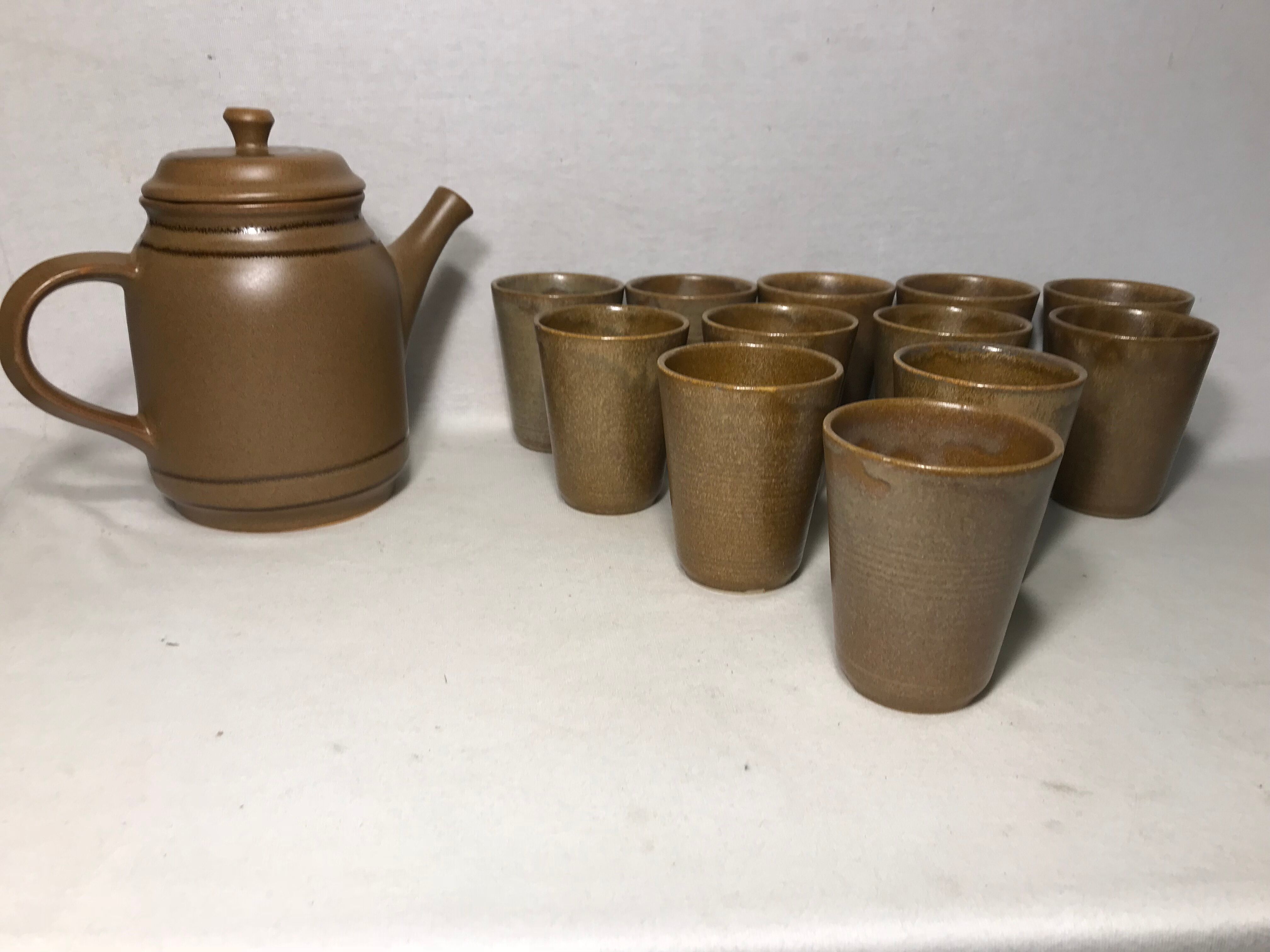 Service old sandstone DIGOIN SARREGUEMINES Carafe 12 cups Vintage