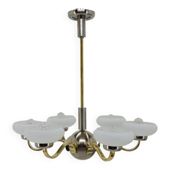 Large Art Deco Chandelier, 1930s, Restored