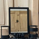 Wrought iron Art Deco mirror