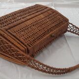 70s wicker handbag