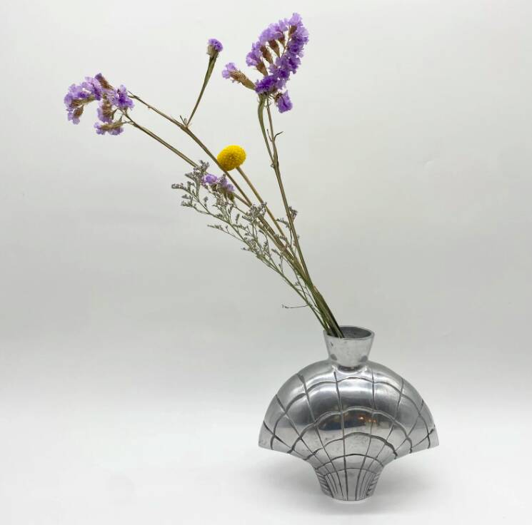 Vase "Coquillage II" / Cast aluminum - 1980s