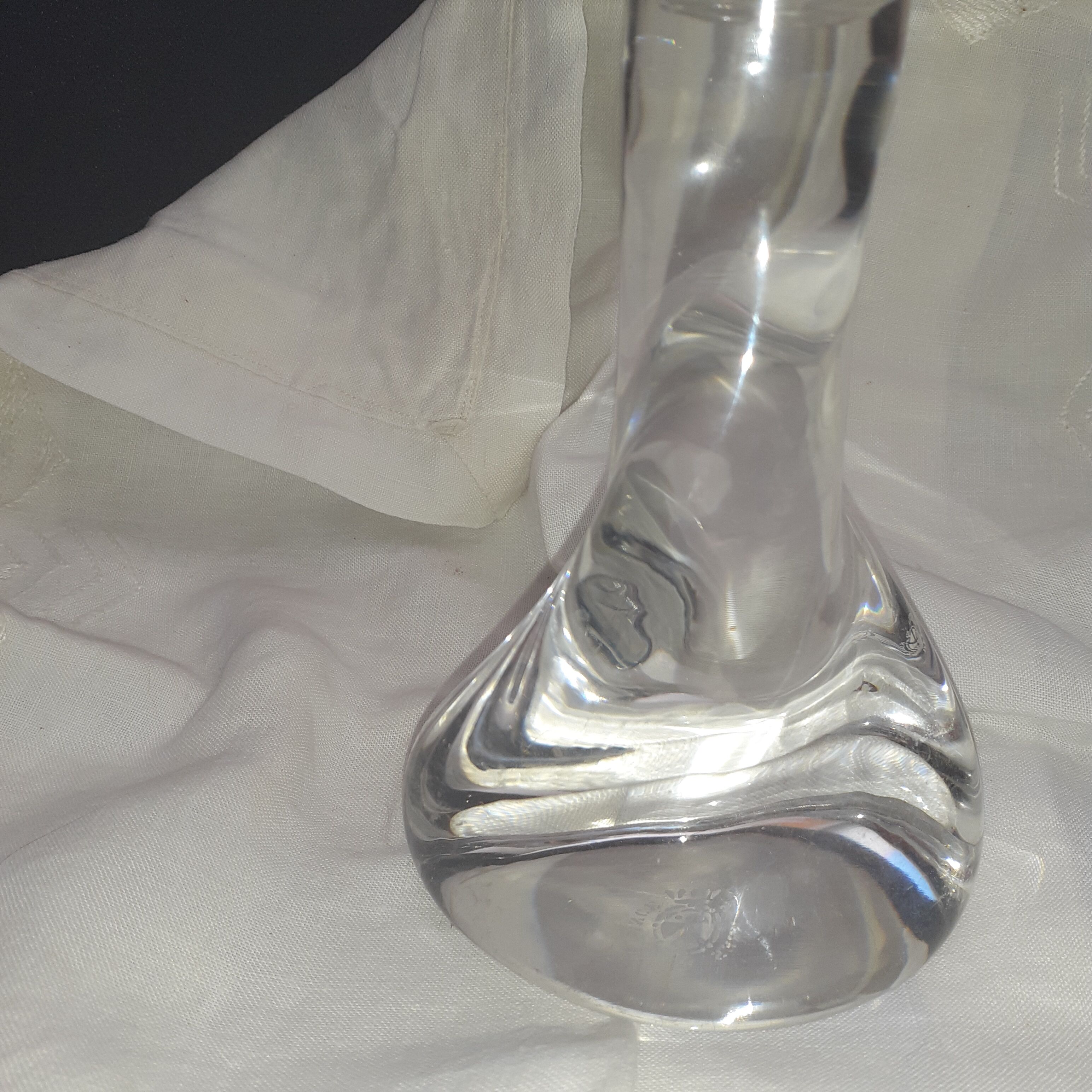 Lamp with its lampshade in Crystal of Sévres