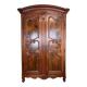 Charolaise cabinet Louis XV period called "napkin folds" solid walnut