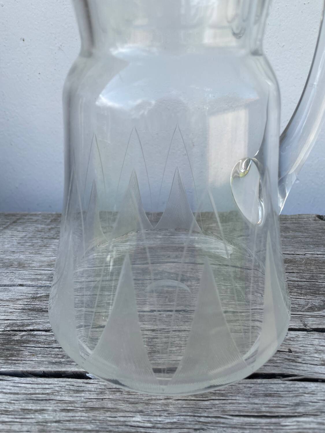 Art Deco glass pitcher