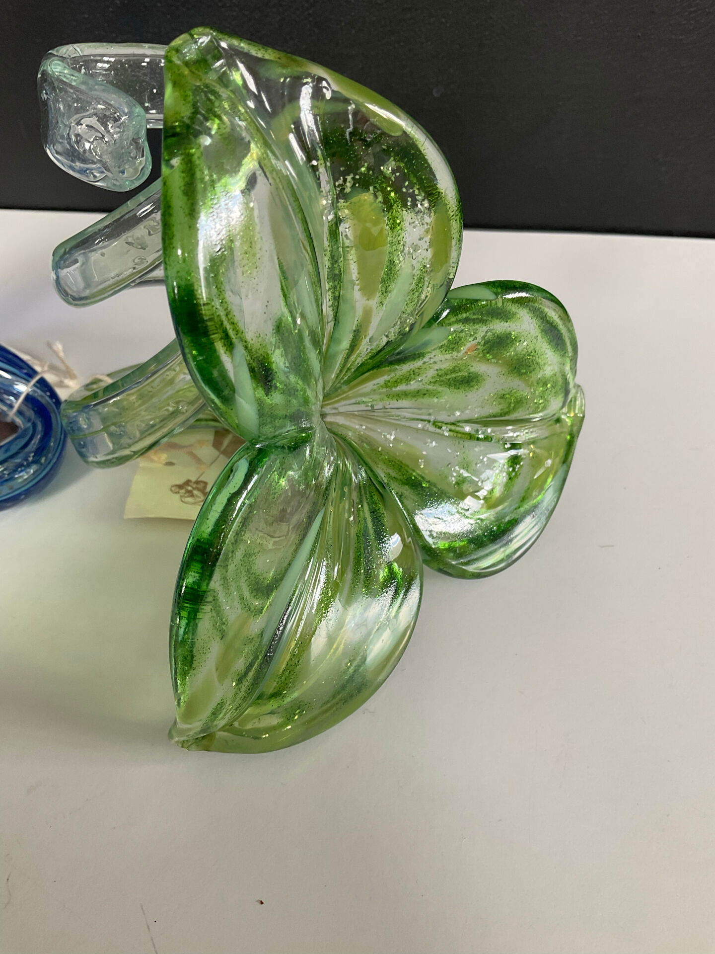Pair of Murano glass paste candle holders