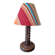 Lampe en bois sculpté avec abat jour
