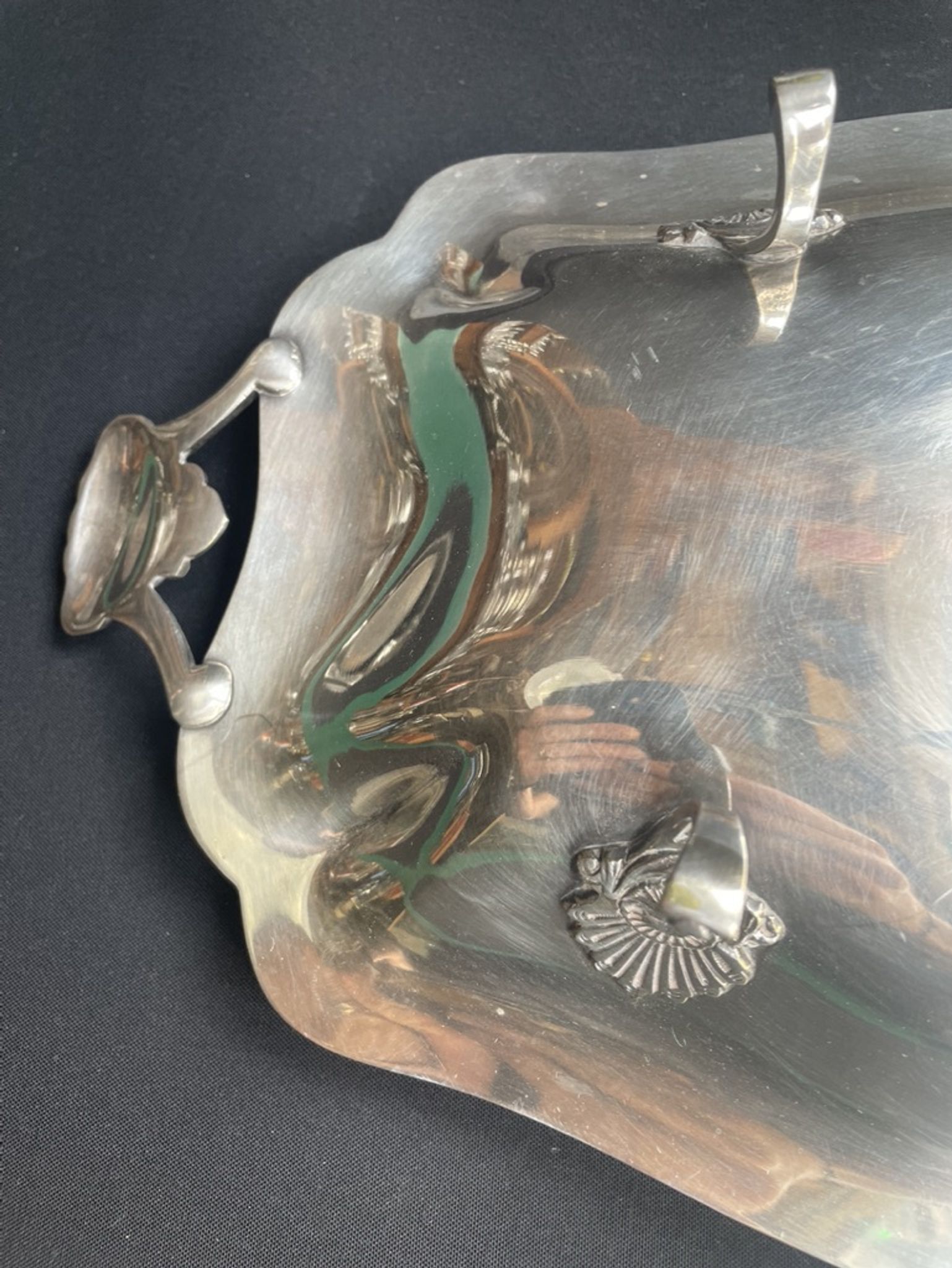Grand plat corbeille centre de table – Métal Argenté – Roux-Marquiand