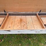 Farmhouse table with built-in storage