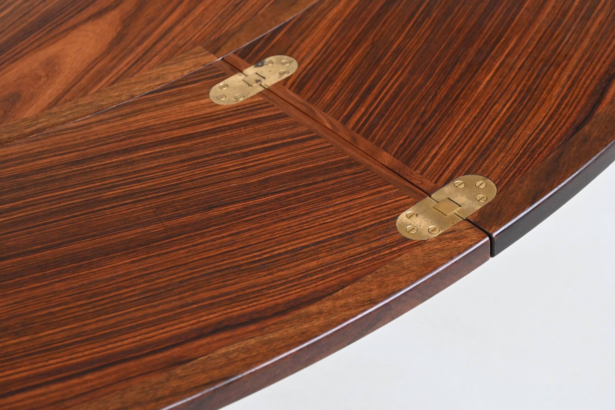 Dyrlund Lotus Flip Flap dining table in rosewood Denmark 1960