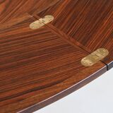 Dyrlund Lotus Flip Flap dining table in rosewood Denmark 1960