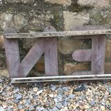 Enseigne lettres en bois vertes pharmacien