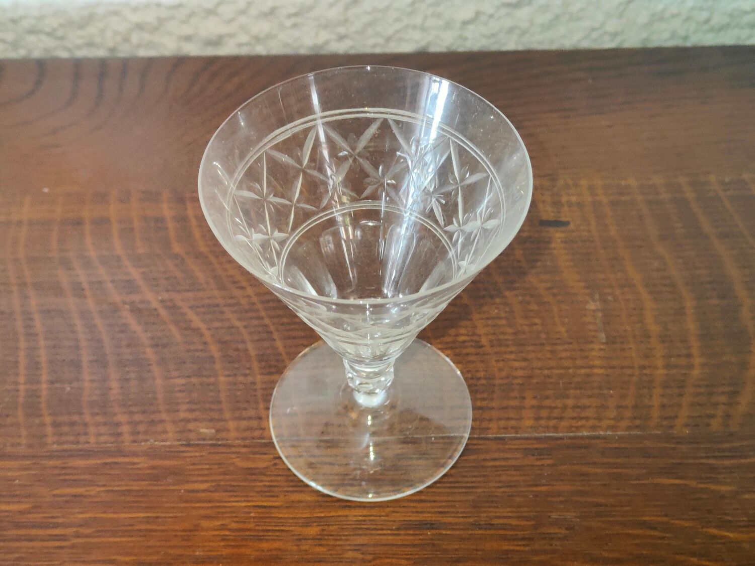 Port carafe in bohemian cut crystal and its 4 Glasses