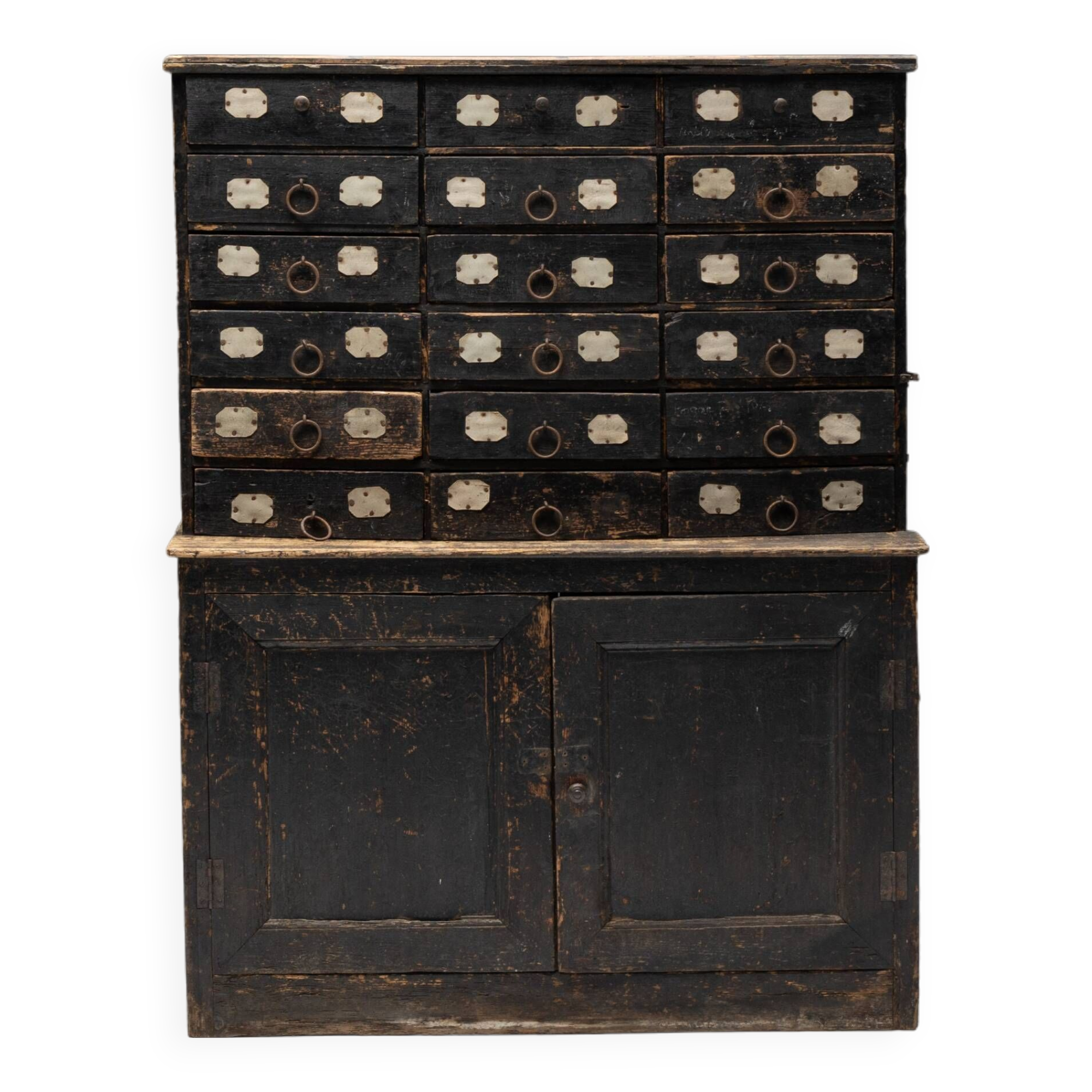 Travail Populaire Apothecary Cabinet, France, 19th Century