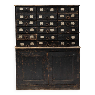 Travail Populaire Apothecary Cabinet, France, 19th Century