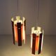 Set of 2 Fog & Mørup / Henning Rehhoff 'Cocktail' pendant lamps / Mid-century Danish modern design / 1970s