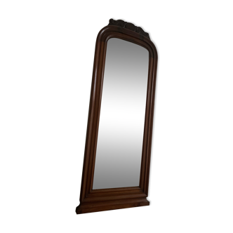 Antique mirror with Mahogany frame and silver weathered mirror