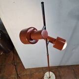 Orange floor lamp with two spots from the 70s