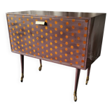 Vintage bar cabinet on casters