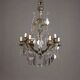 Antique chandelier in glass and gilded metal, Italy, 19th century