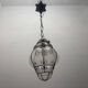 Large Murano Glass Wrought Iron Light Pendant 1950’s