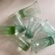 Set of 7 Biot cups in bubbled glass 1970