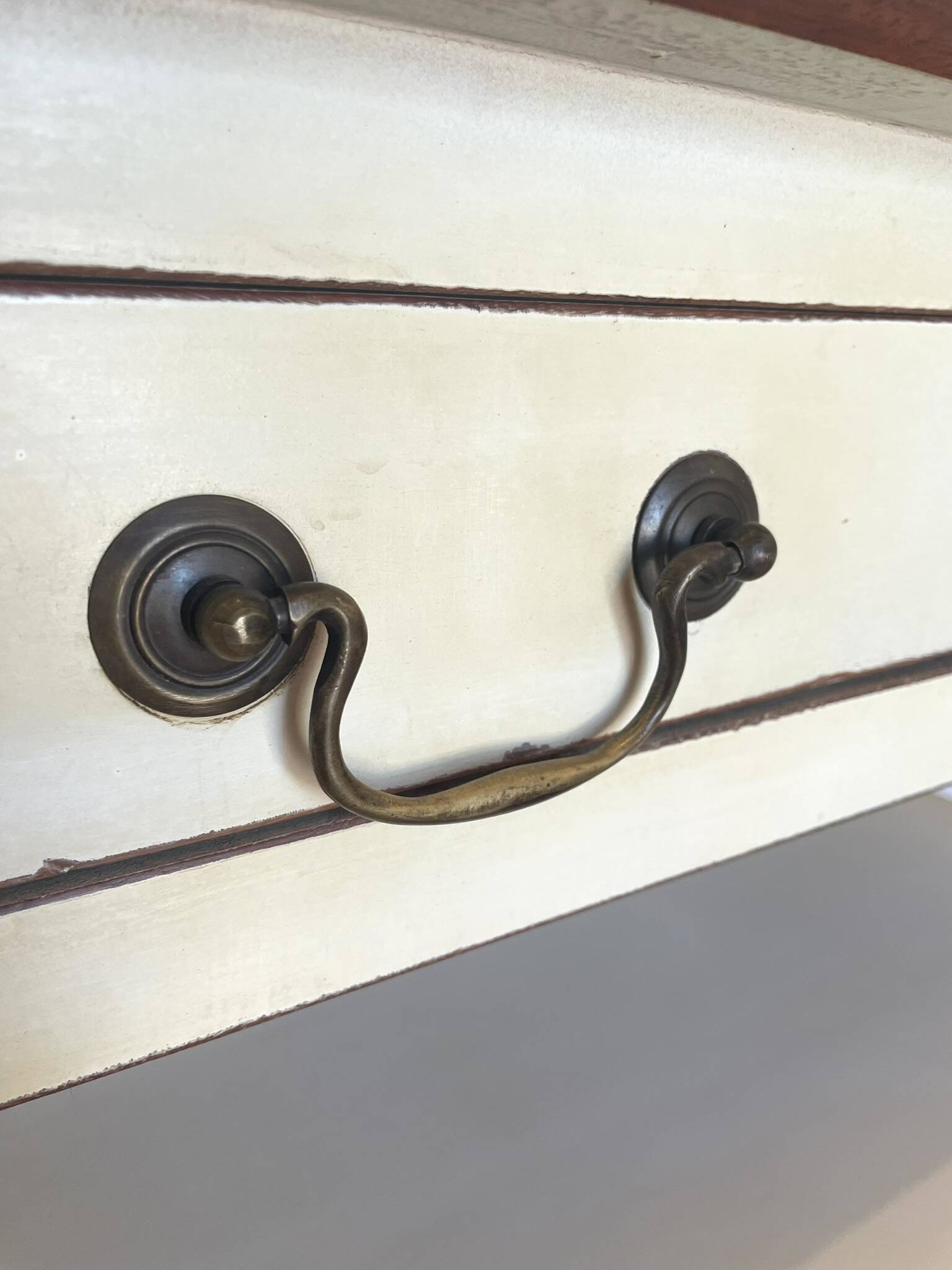 Vintage Style Directoire Console Table / Patinated Centre Table - Legs in