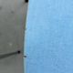 Two blue Formica "Peugeot" chairs.