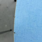 Paire de chaises en Formica bleu “Peugeot”