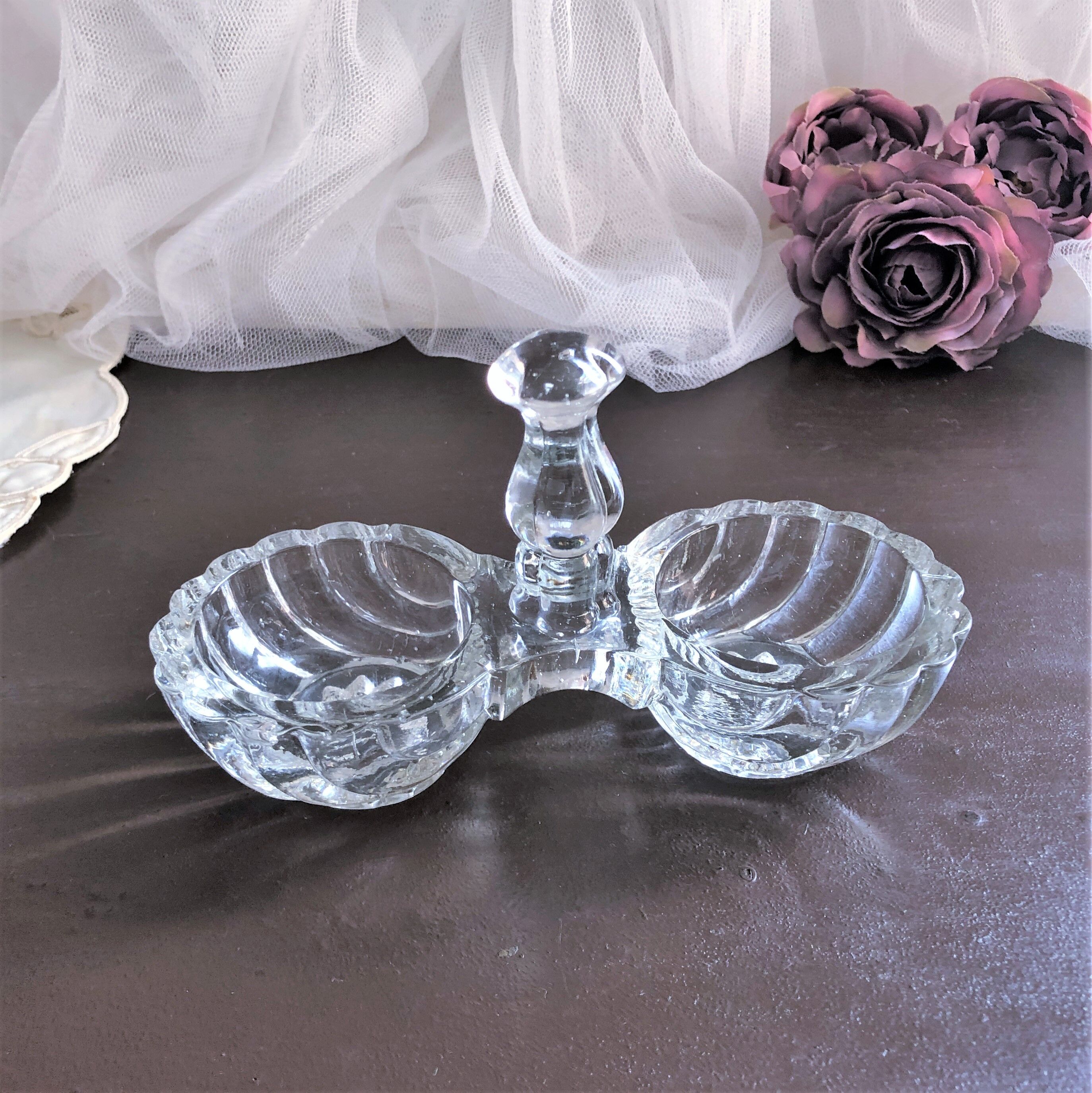 Saleron molded glass 2 compartments